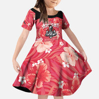 Custom Trinidad and Tobago Cricket Family Matching Short Sleeve Bodycon Dress and Hawaiian Shirt 2025 Go Knight Riders Tropical Style - Wonder Print Shop