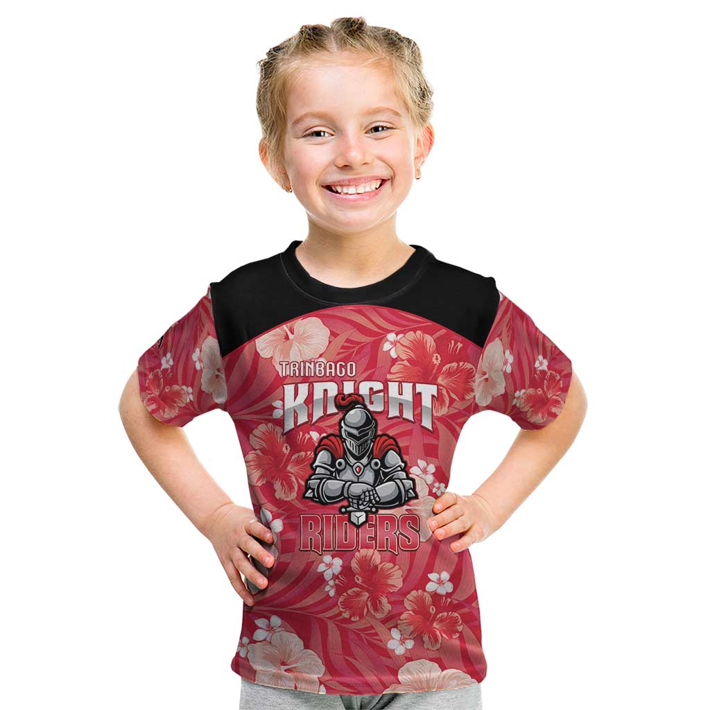 Custom Trinidad and Tobago Cricket Kid T Shirt 2025 Go Knight Riders Tropical Style - Wonder Print Shop