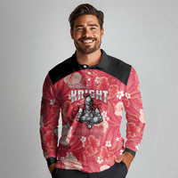 Custom Trinidad and Tobago Cricket Long Sleeve Polo Shirt 2025 Go Knight Riders Tropical Style - Wonder Print Shop