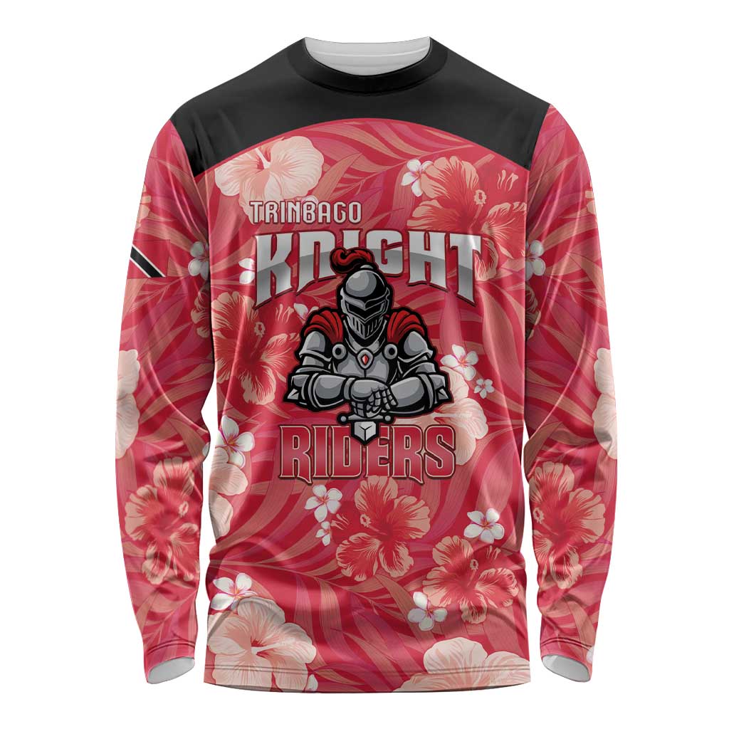 Custom Trinidad and Tobago Cricket Long Sleeve Shirt 2025 Go Knight Riders Tropical Style - Wonder Print Shop