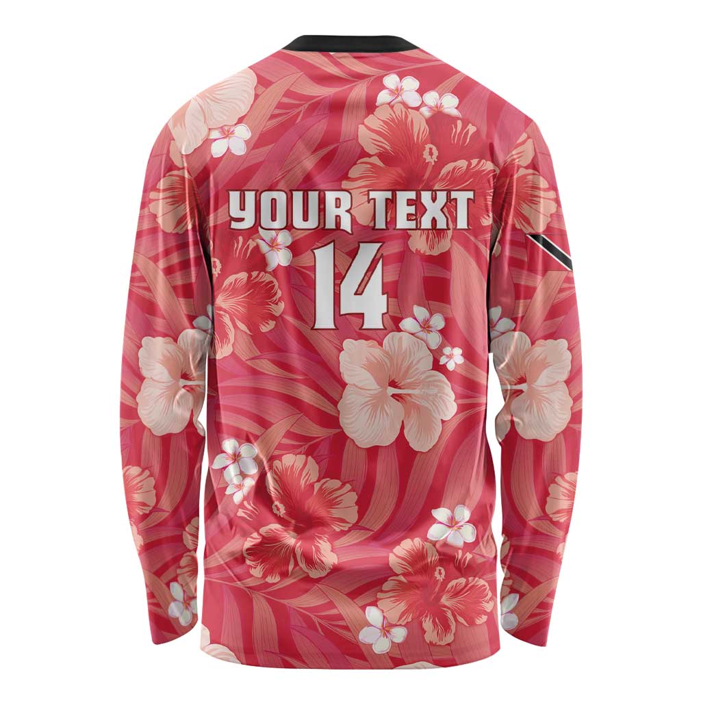 Custom Trinidad and Tobago Cricket Long Sleeve Shirt 2025 Go Knight Riders Tropical Style - Wonder Print Shop