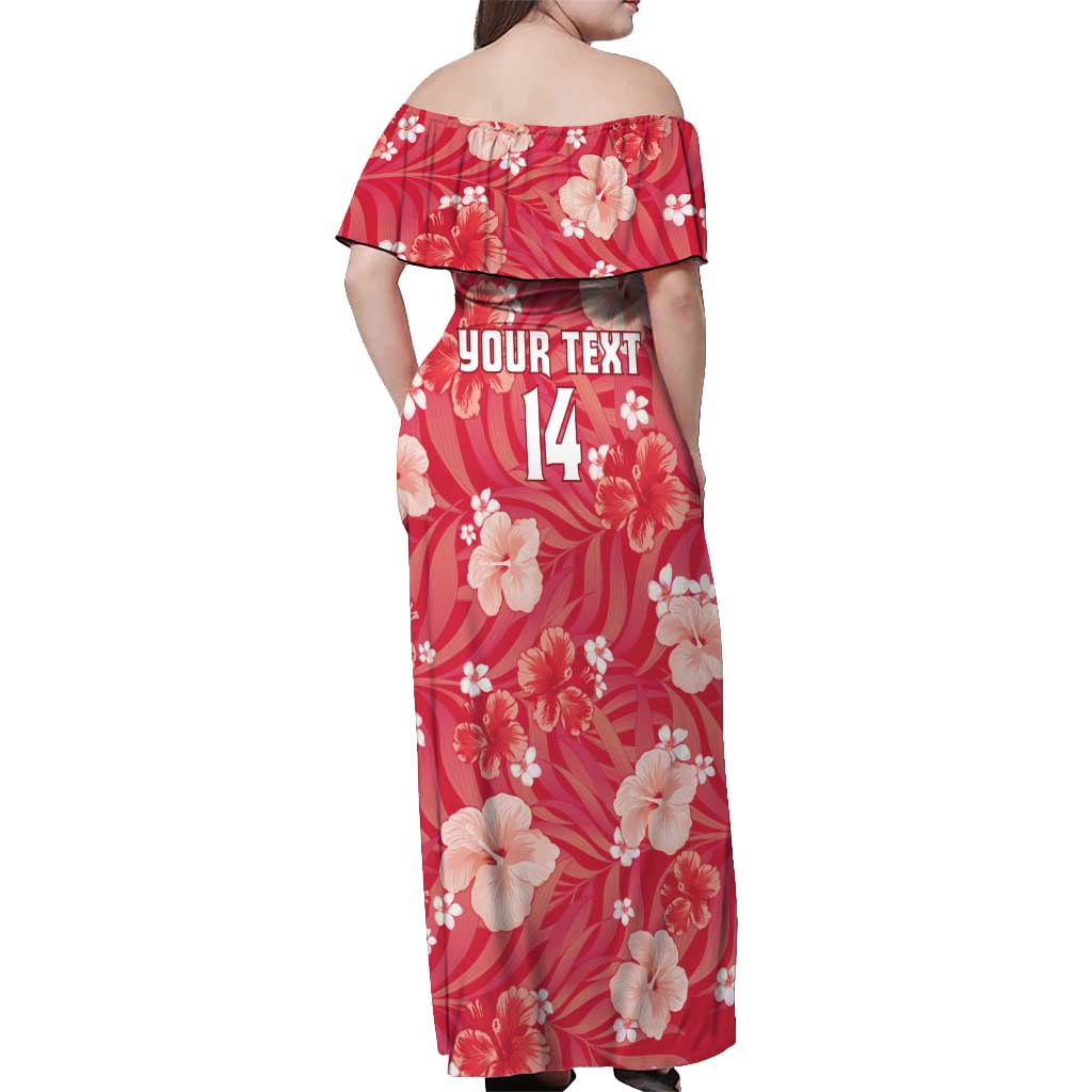 Custom Trinidad and Tobago Cricket Off Shoulder Maxi Dress 2025 Go Knight Riders Tropical Style - Wonder Print Shop
