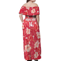 Custom Trinidad and Tobago Cricket Off Shoulder Maxi Dress 2025 Go Knight Riders Tropical Style - Wonder Print Shop