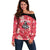 Custom Trinidad and Tobago Cricket Off Shoulder Sweater 2025 Go Knight Riders Tropical Style - Wonder Print Shop