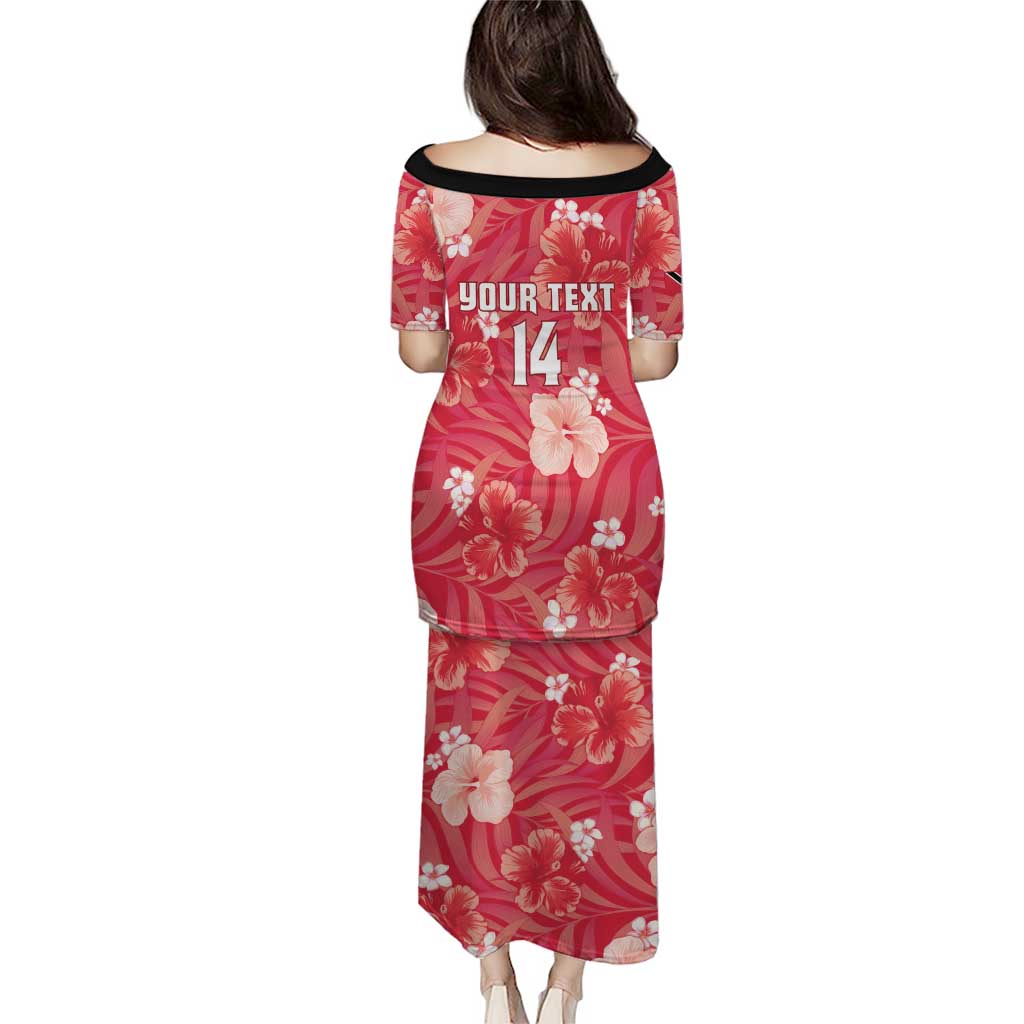 Custom Trinidad and Tobago Cricket Puletasi 2025 Go Knight Riders Tropical Style - Wonder Print Shop