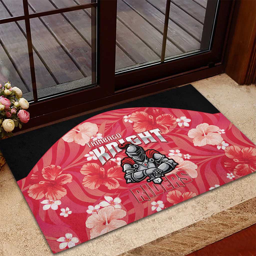Trinidad and Tobago Cricket Rubber Doormat 2025 Go Knight Riders Tropical Style - Wonder Print Shop