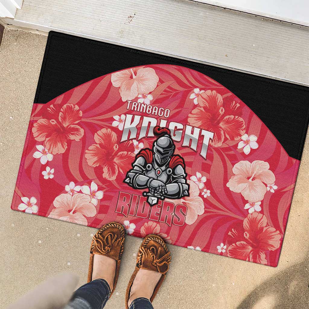 Trinidad and Tobago Cricket Rubber Doormat 2025 Go Knight Riders Tropical Style - Wonder Print Shop