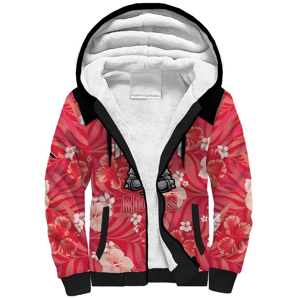 Custom Trinidad and Tobago Cricket Sherpa Hoodie 2025 Go Knight Riders Tropical Style - Wonder Print Shop