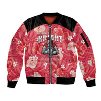 Custom Trinidad and Tobago Cricket Sleeve Zip Bomber Jacket 2025 Go Knight Riders Tropical Style - Wonder Print Shop