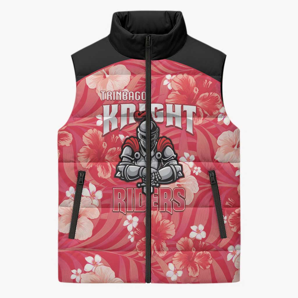 Custom Trinidad and Tobago Cricket Sleeveless Puffer Jacket 2025 Go Knight Riders Tropical Style - Wonder Print Shop