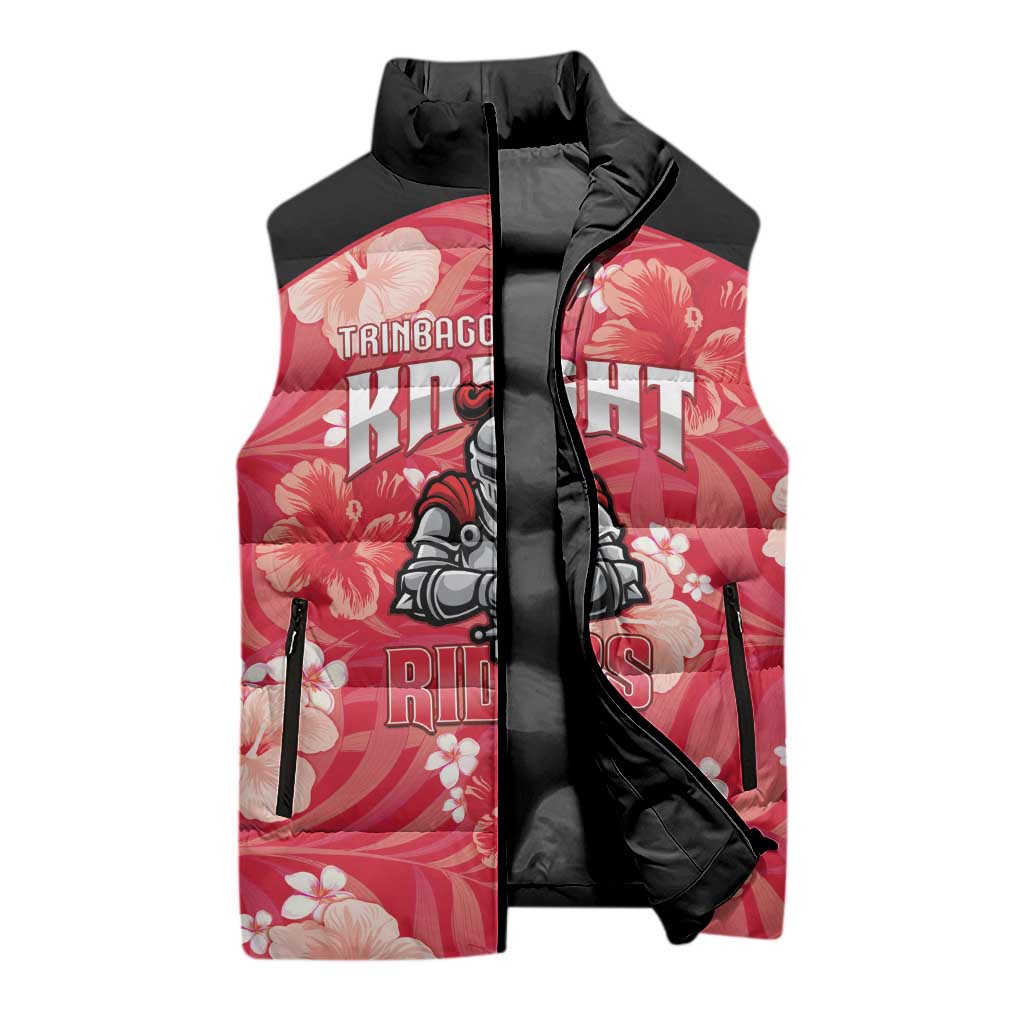 Custom Trinidad and Tobago Cricket Sleeveless Puffer Jacket 2025 Go Knight Riders Tropical Style - Wonder Print Shop