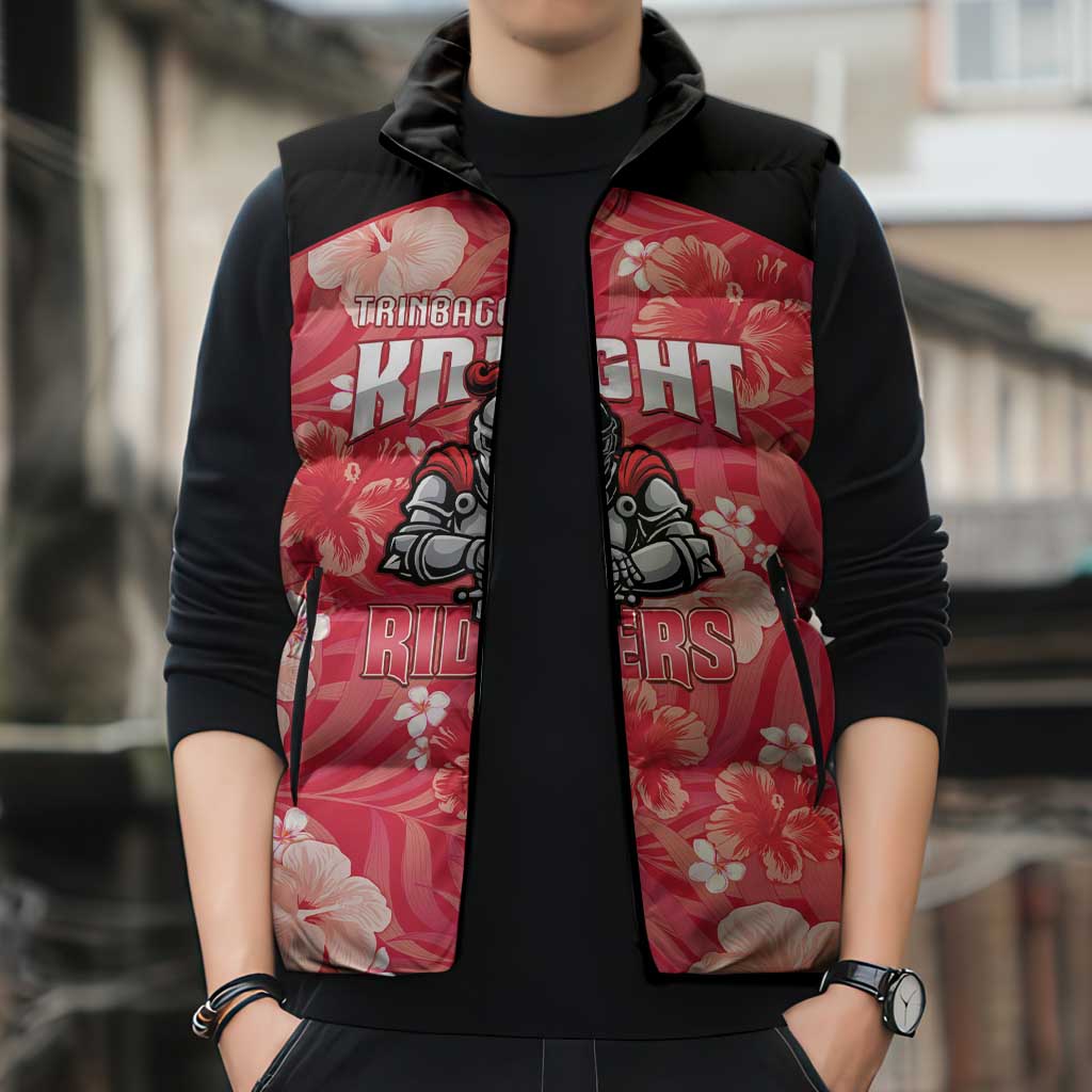 Custom Trinidad and Tobago Cricket Sleeveless Puffer Jacket 2025 Go Knight Riders Tropical Style - Wonder Print Shop