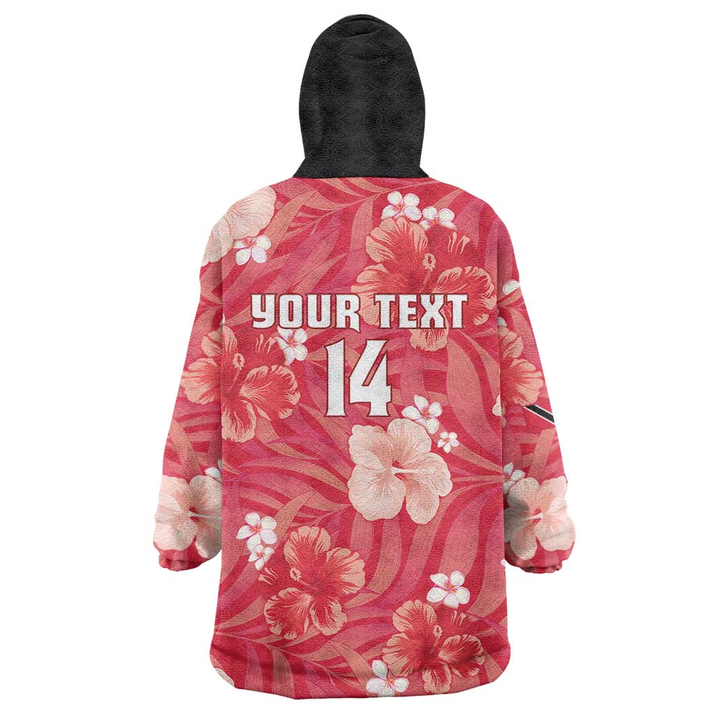 Custom Trinidad and Tobago Cricket Wearable Blanket Hoodie 2025 Go Knight Riders Tropical Style - Wonder Print Shop