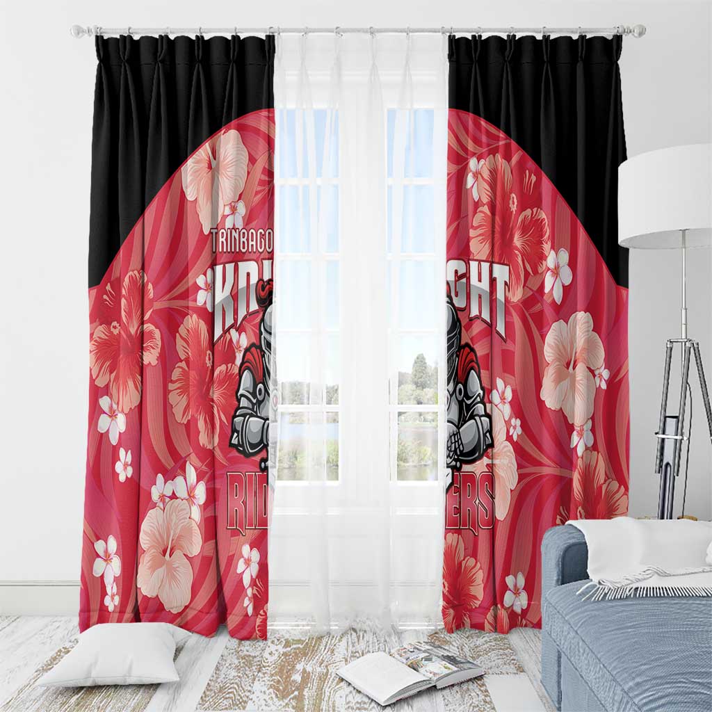 Trinidad and Tobago Cricket Window Curtain 2025 Go Knight Riders Tropical Style - Wonder Print Shop
