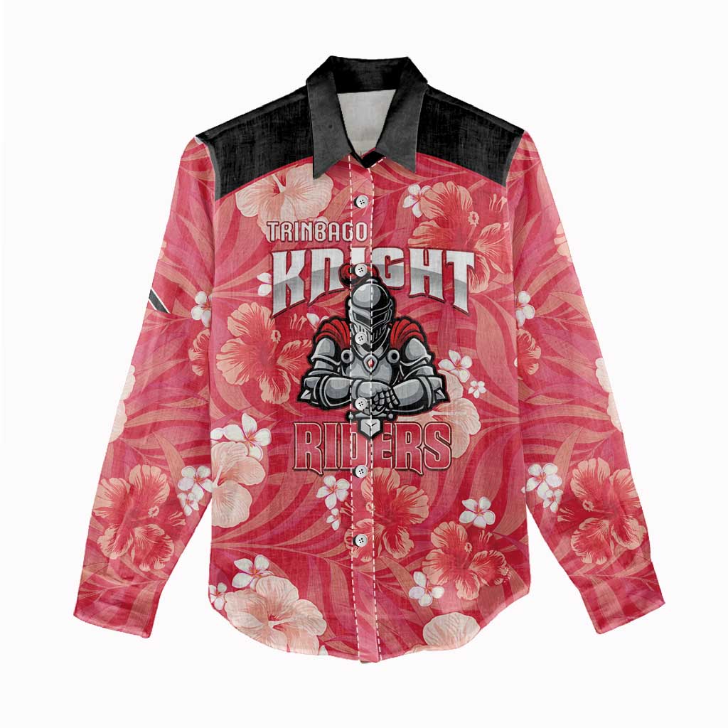 Custom Trinidad and Tobago Cricket Women Casual Shirt 2025 Go Knight Riders Tropical Style - Wonder Print Shop