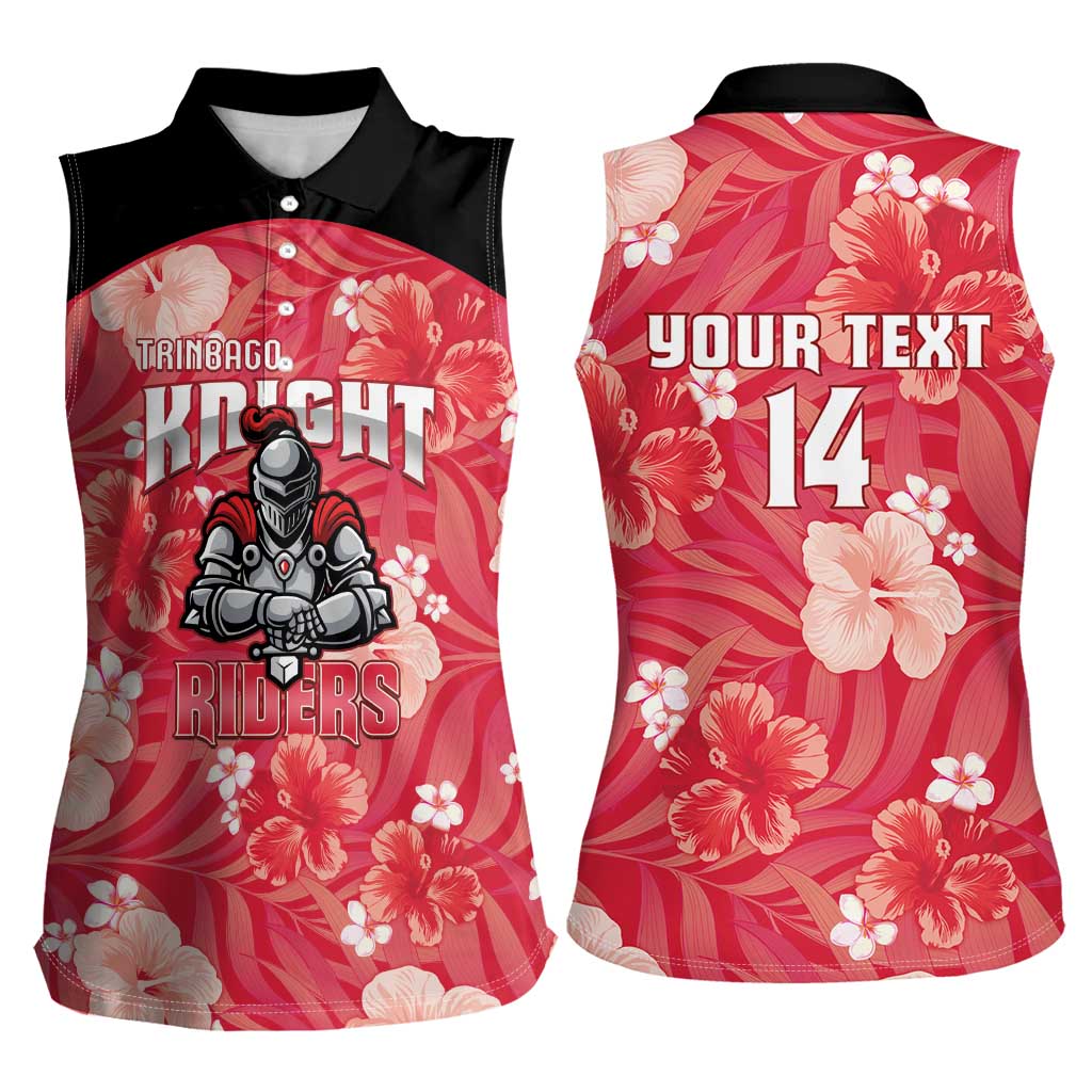 Custom Trinidad and Tobago Cricket Women Sleeveless Polo Shirt 2025 Go Knight Riders Tropical Style - Wonder Print Shop