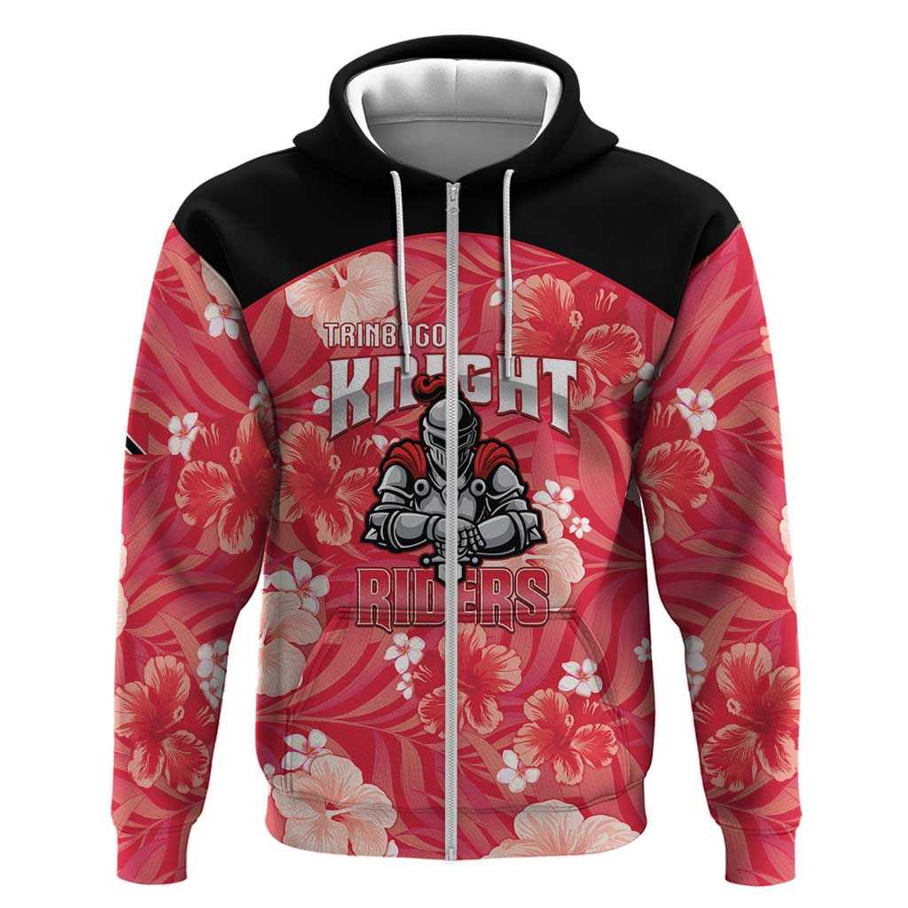 Custom Trinidad and Tobago Cricket Zip Hoodie 2025 Go Knight Riders Tropical Style - Wonder Print Shop
