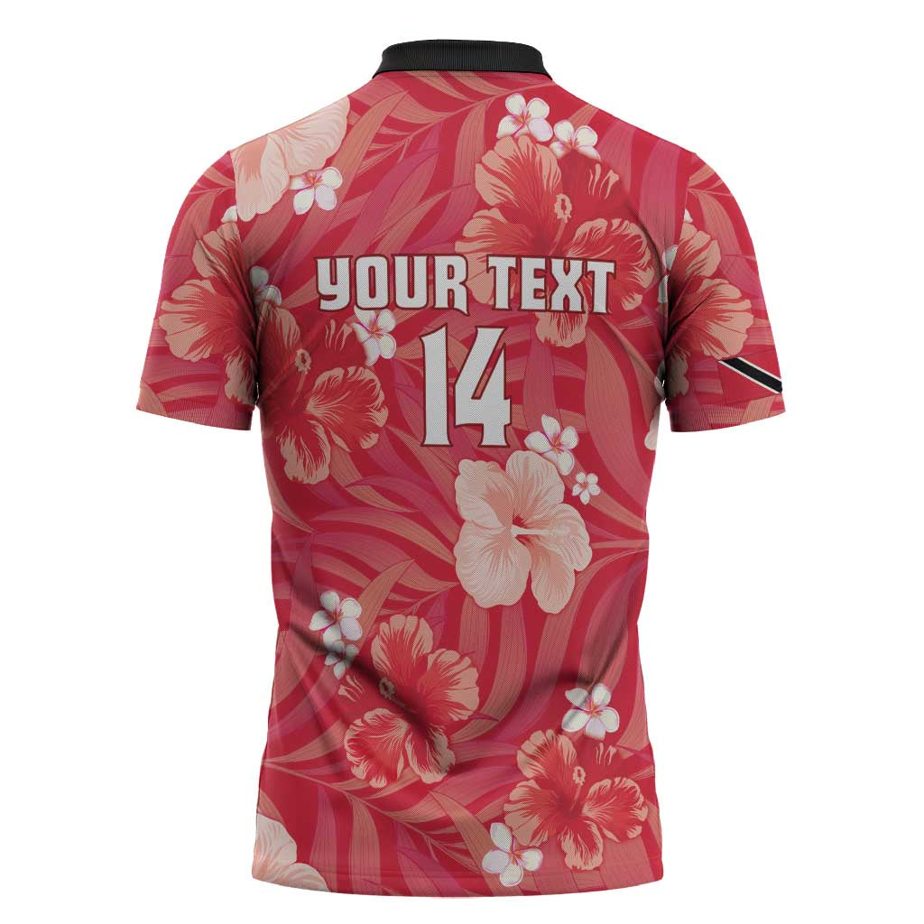 Custom Trinidad and Tobago Cricket Zipper Polo Shirt 2025 Go Knight Riders Tropical Style - Wonder Print Shop