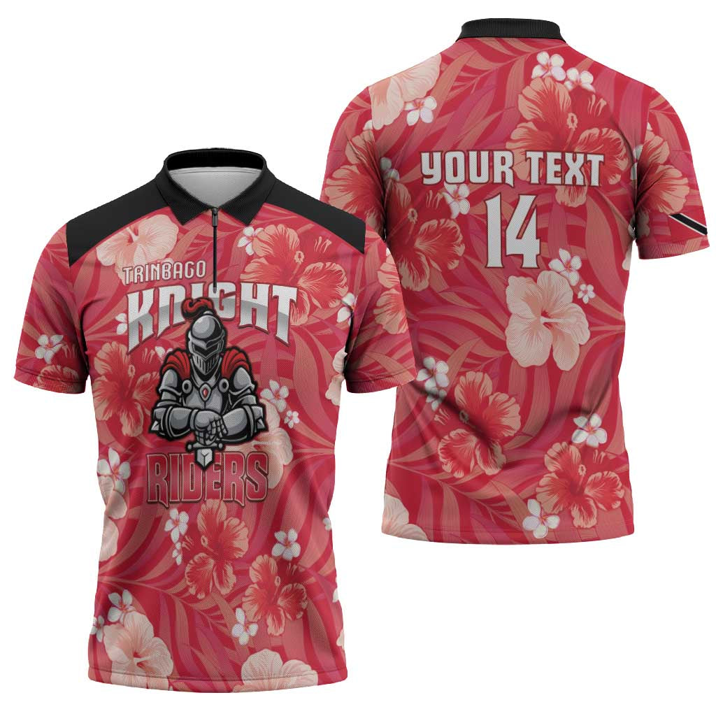 Custom Trinidad and Tobago Cricket Zipper Polo Shirt 2025 Go Knight Riders Tropical Style - Wonder Print Shop