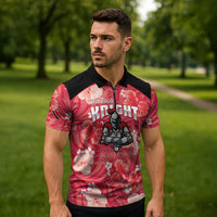 Custom Trinidad and Tobago Cricket Zipper Polo Shirt 2025 Go Knight Riders Tropical Style - Wonder Print Shop