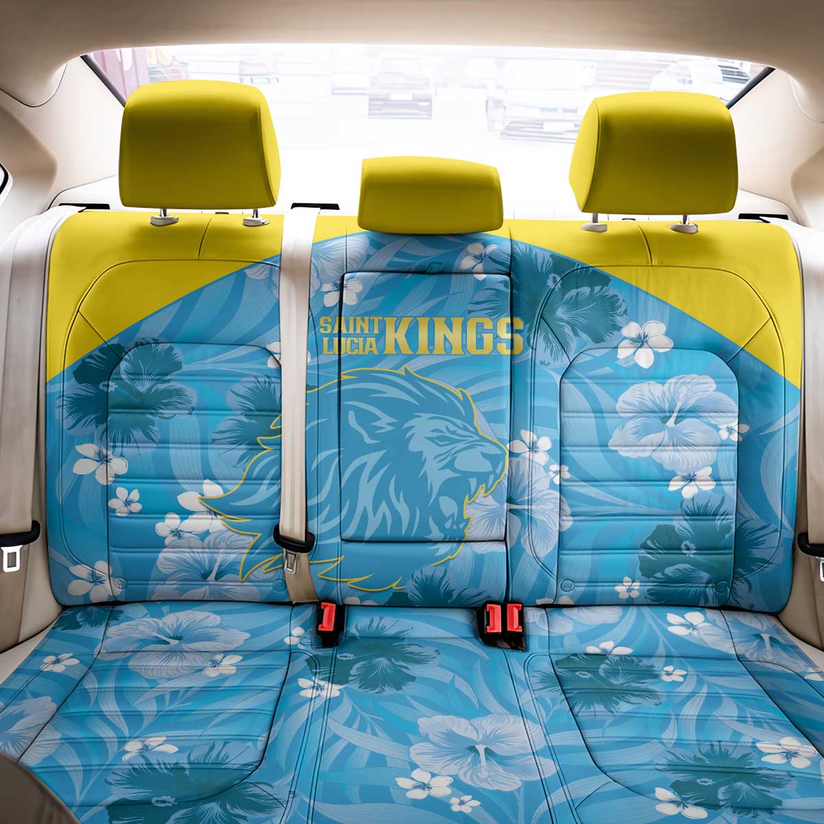 Saint Lucia Kings Cricket Back Car Seat Cover 2025 Go Beinspired Tropical Style - Wonder Print Shop