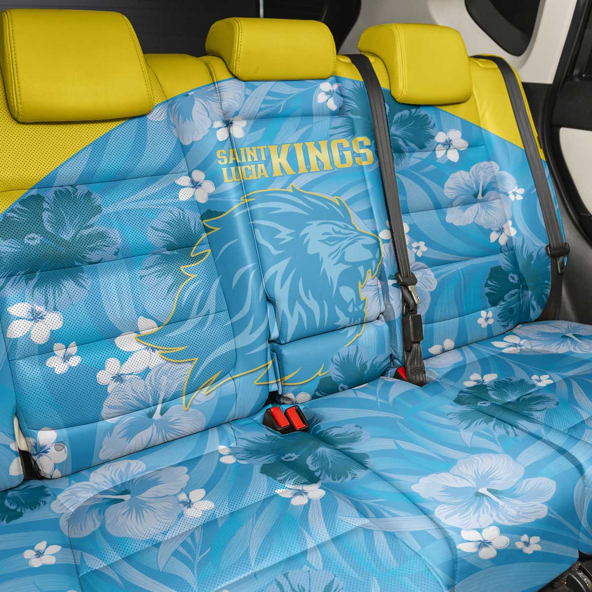 Saint Lucia Kings Cricket Back Car Seat Cover 2025 Go Beinspired Tropical Style - Wonder Print Shop
