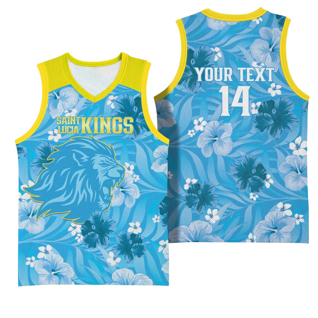Custom Saint Lucia Kings Cricket Basketball Jersey 2025 Go Beinspired Tropical Style - Wonder Print Shop