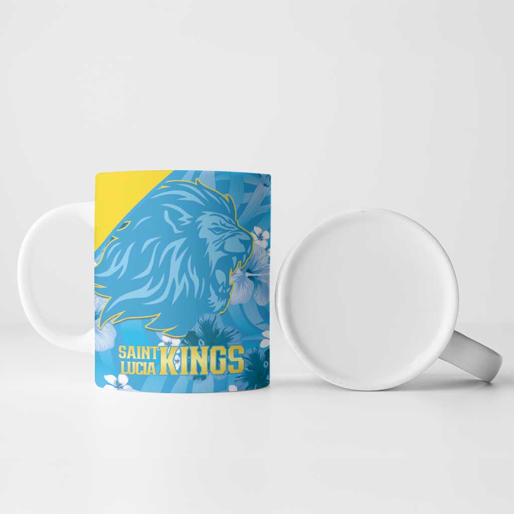 Custom Saint Lucia Kings Cricket Ceramic Mug 2025 Go Beinspired Tropical Style - Wonder Print Shop