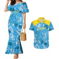Custom Saint Lucia Kings Cricket Couples Matching Mermaid Dress and Hawaiian Shirt 2025 Go Beinspired Tropical Style - Wonder Print Shop