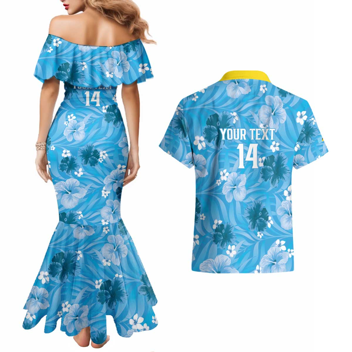 Custom Saint Lucia Kings Cricket Couples Matching Mermaid Dress and Hawaiian Shirt 2025 Go Beinspired Tropical Style - Wonder Print Shop