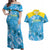 Custom Saint Lucia Kings Cricket Couples Matching Off Shoulder Maxi Dress and Hawaiian Shirt 2025 Go Beinspired Tropical Style - Wonder Print Shop
