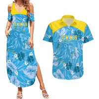 Custom Saint Lucia Kings Cricket Couples Matching Summer Maxi Dress and Hawaiian Shirt 2025 Go Beinspired Tropical Style - Wonder Print Shop