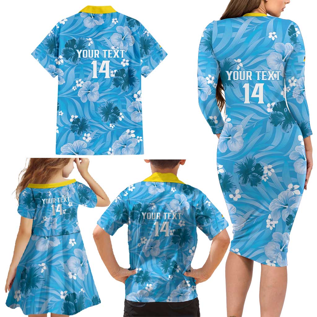 Custom Saint Lucia Kings Cricket Family Matching Long Sleeve Bodycon Dress and Hawaiian Shirt 2025 Go Beinspired Tropical Style - Wonder Print Shop