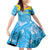 Custom Saint Lucia Kings Cricket Family Matching Off Shoulder Short Dress and Hawaiian Shirt 2025 Go Beinspired Tropical Style - Wonder Print Shop