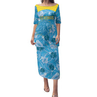 Custom Saint Lucia Kings Cricket Family Matching Puletasi and Hawaiian Shirt 2025 Go Beinspired Tropical Style - Wonder Print Shop