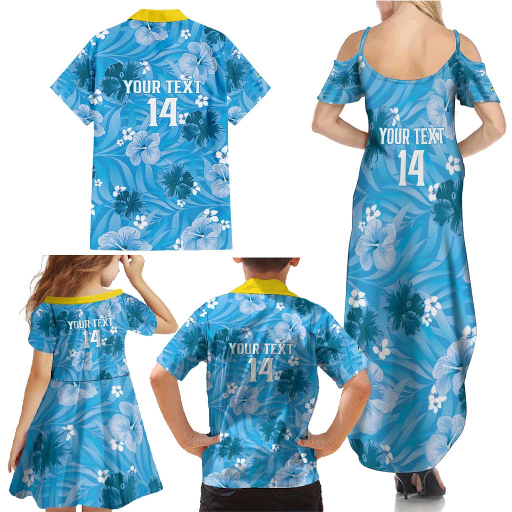 Custom Saint Lucia Kings Cricket Family Matching Summer Maxi Dress and Hawaiian Shirt 2025 Go Beinspired Tropical Style - Wonder Print Shop