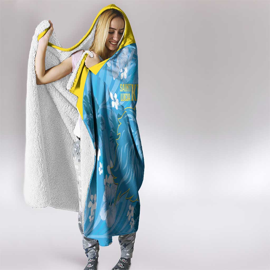 Saint Lucia Kings Cricket Hooded Blanket 2025 Go Beinspired Tropical Style - Wonder Print Shop