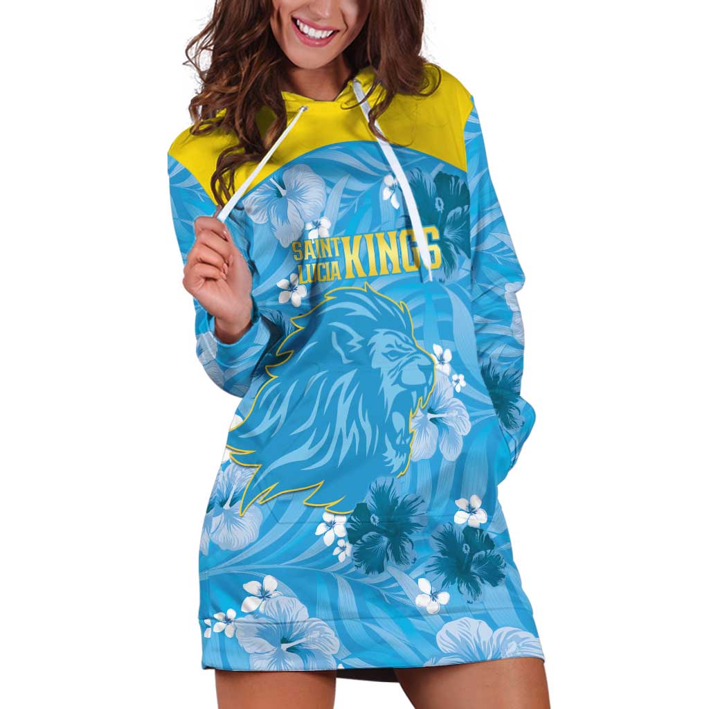 Custom Saint Lucia Kings Cricket Hoodie Dress 2025 Go Beinspired Tropical Style - Wonder Print Shop