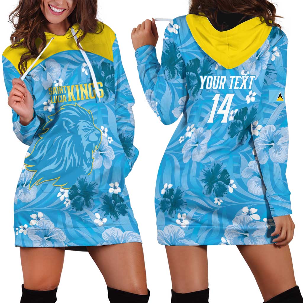 Custom Saint Lucia Kings Cricket Hoodie Dress 2025 Go Beinspired Tropical Style - Wonder Print Shop