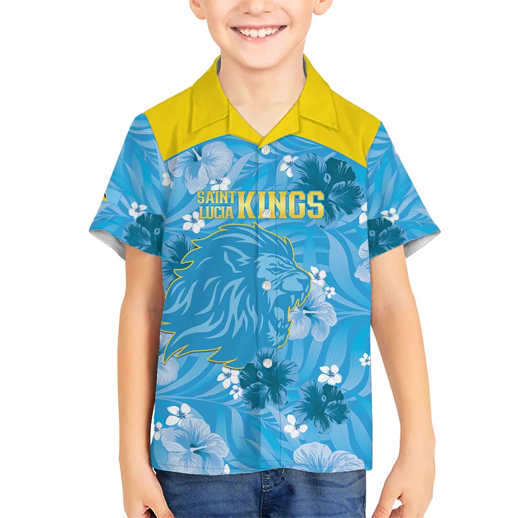 Custom Saint Lucia Kings Cricket Kid Hawaiian Shirt 2025 Go Beinspired Tropical Style - Wonder Print Shop