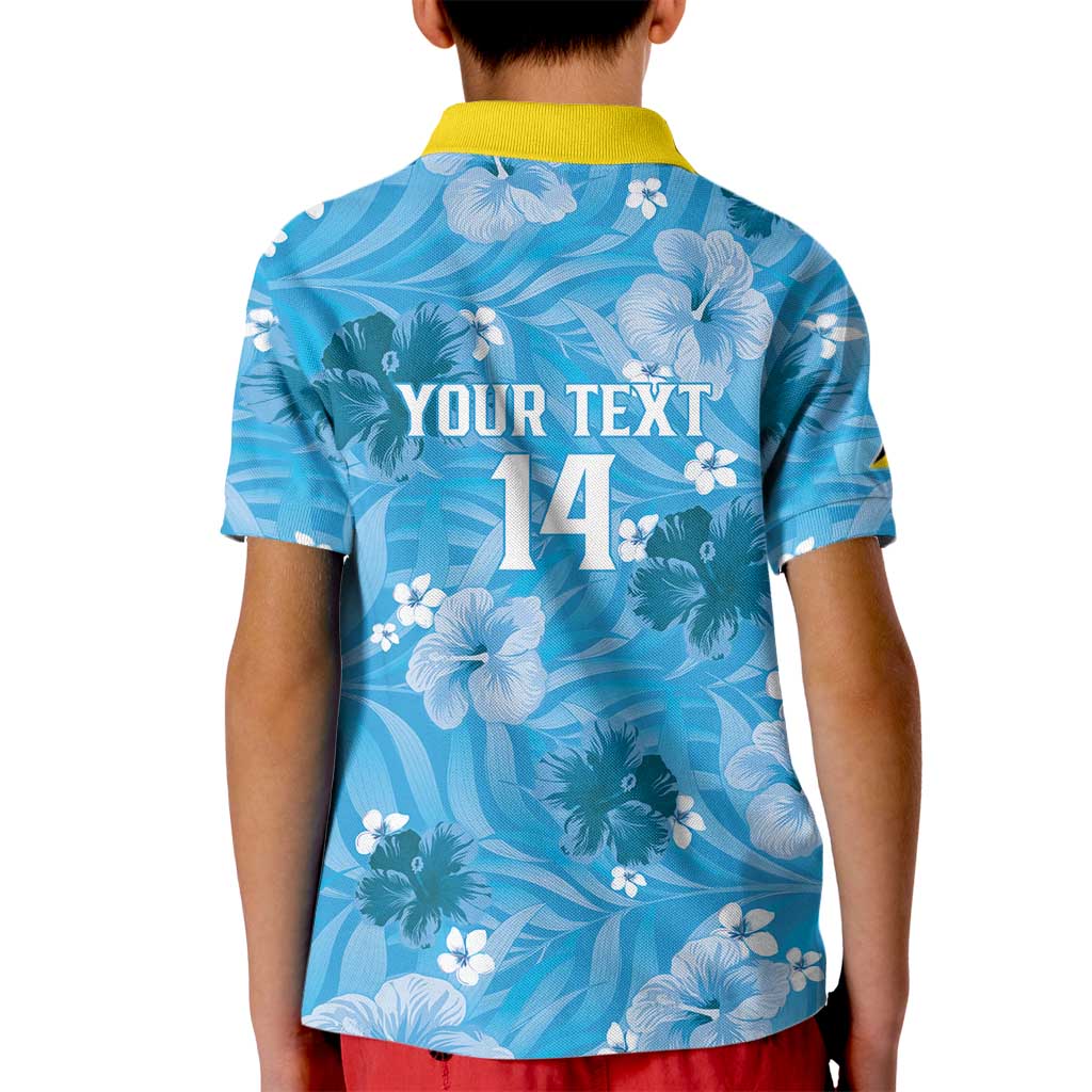 Custom Saint Lucia Kings Cricket Kid Polo Shirt 2025 Go Beinspired Tropical Style - Wonder Print Shop