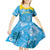 Custom Saint Lucia Kings Cricket Kid Short Sleeve Dress 2025 Go Beinspired Tropical Style - Wonder Print Shop