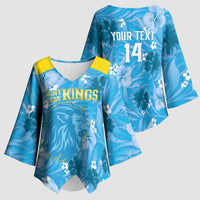 Custom Saint Lucia Kings Cricket Kimono Sleeve Blouse 2025 Go Beinspired Tropical Style - Wonder Print Shop