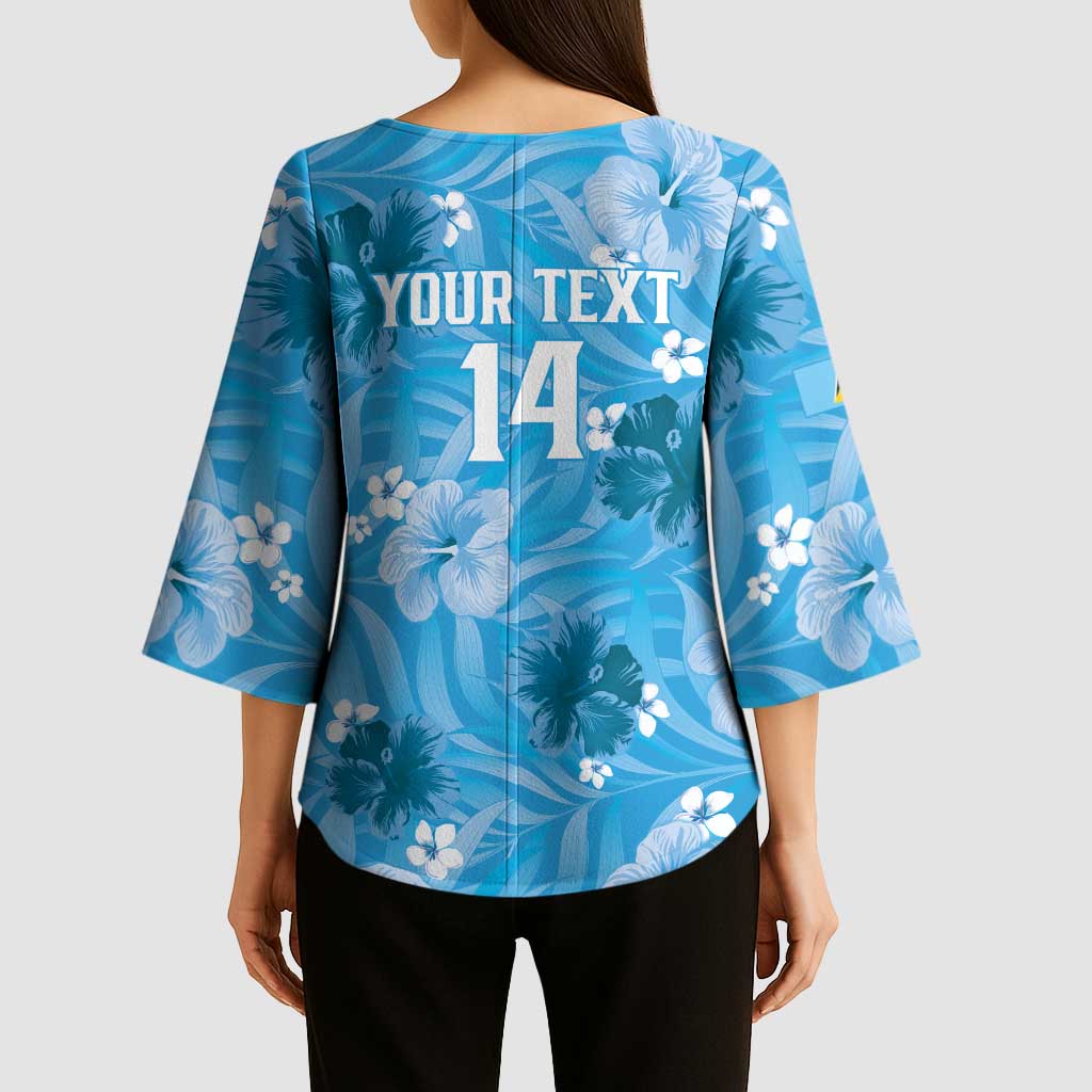 Custom Saint Lucia Kings Cricket Kimono Sleeve Blouse 2025 Go Beinspired Tropical Style - Wonder Print Shop