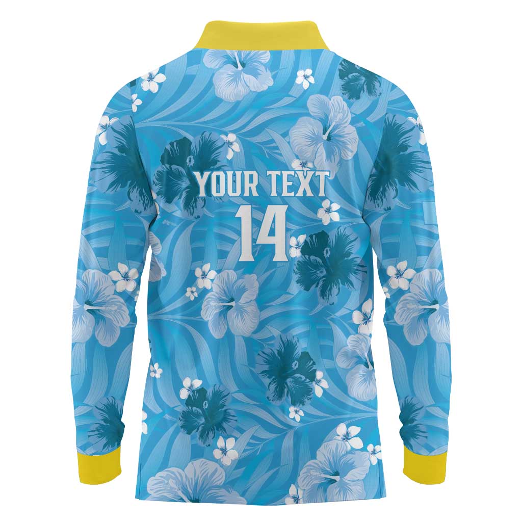 Custom Saint Lucia Kings Cricket Long Sleeve Polo Shirt 2025 Go Beinspired Tropical Style - Wonder Print Shop