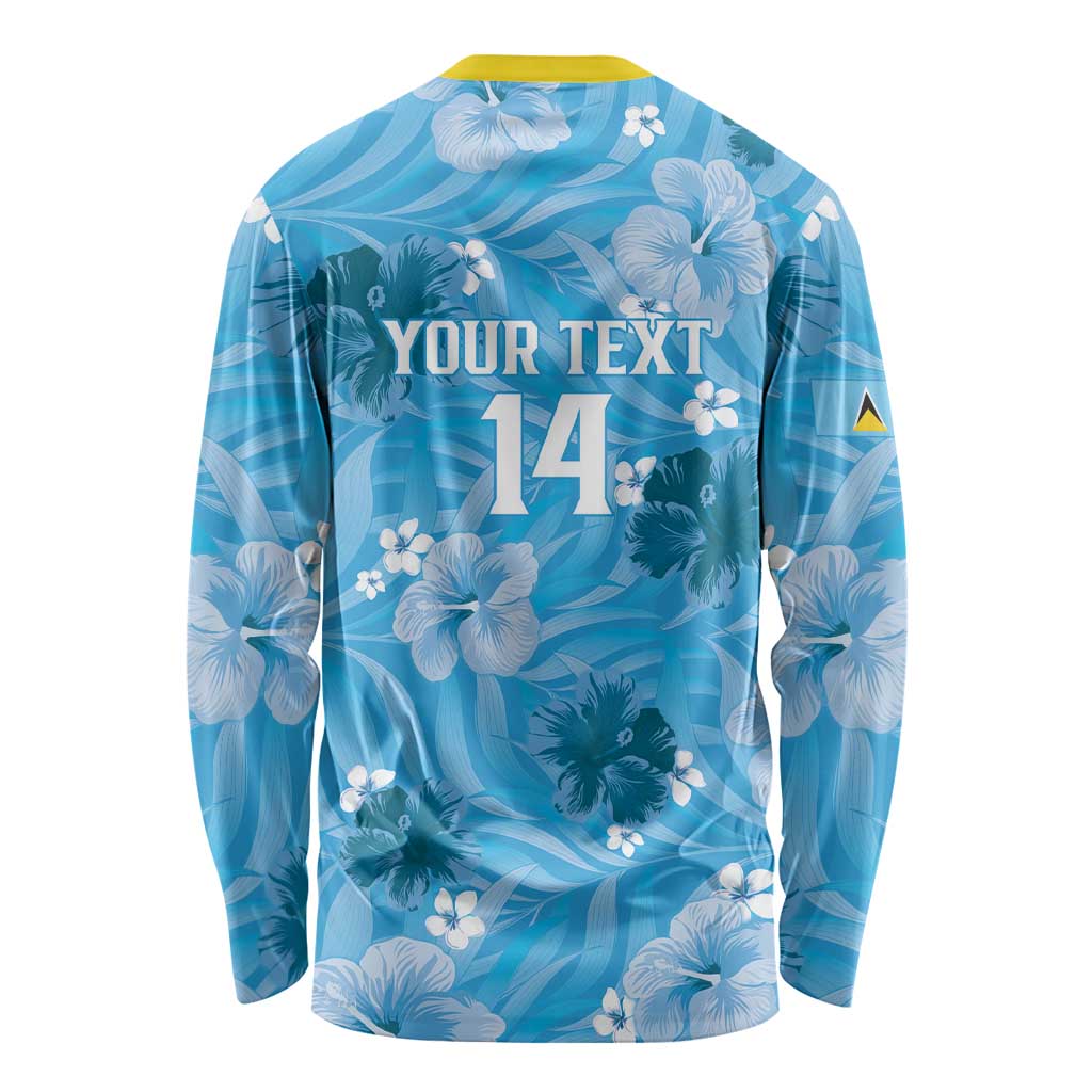 Custom Saint Lucia Kings Cricket Long Sleeve Shirt 2025 Go Beinspired Tropical Style - Wonder Print Shop