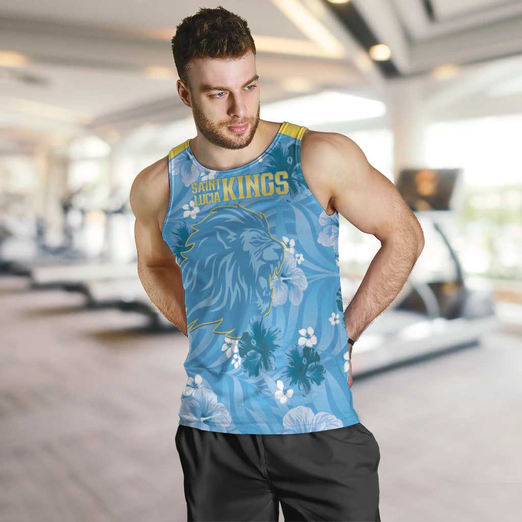 Custom Saint Lucia Kings Cricket Men Tank Top 2025 Go Beinspired Tropical Style - Wonder Print Shop
