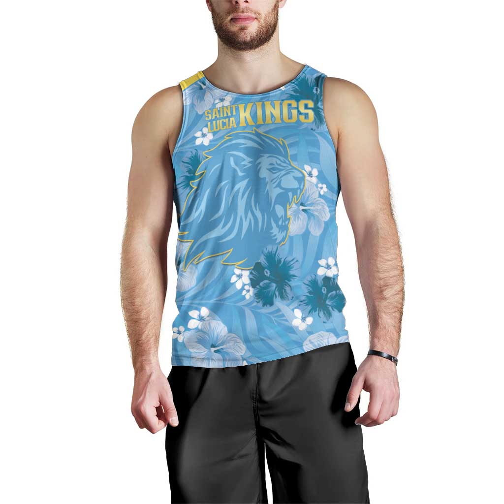 Custom Saint Lucia Kings Cricket Men Tank Top 2025 Go Beinspired Tropical Style - Wonder Print Shop