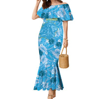 Custom Saint Lucia Kings Cricket Mermaid Dress 2025 Go Beinspired Tropical Style - Wonder Print Shop