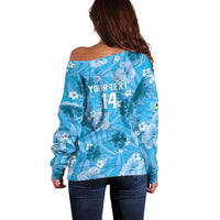 Custom Saint Lucia Kings Cricket Off Shoulder Sweater 2025 Go Beinspired Tropical Style - Wonder Print Shop